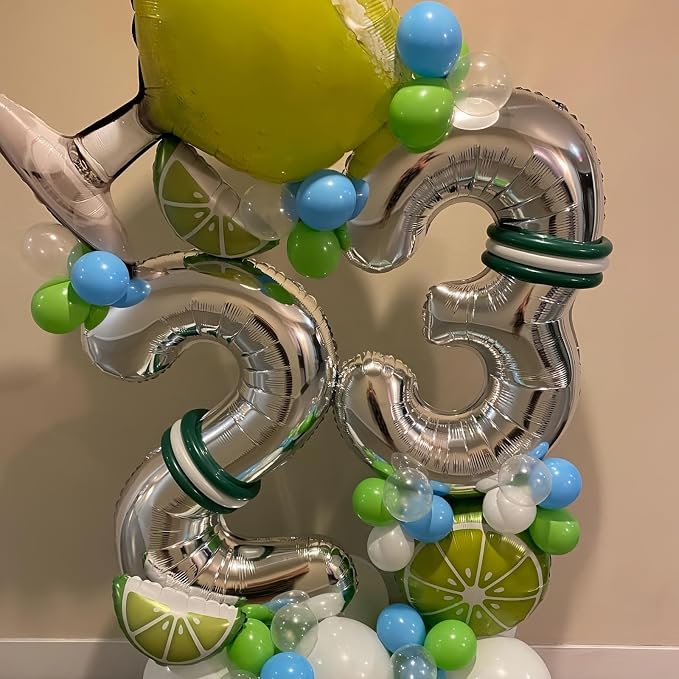 Silver 3 Balloon, 40 Inch Number 3 Balloon, 3 Birthday Balloon Decorations - Image 3