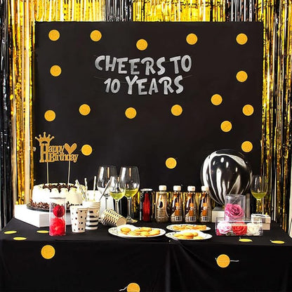Pre-Strung Cheers to 10 Years Silver Glitter Banner - Image 7