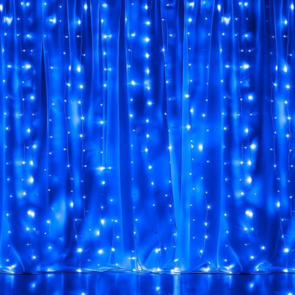 Dazzle Bright 300 LED Curtain String Lights, Christmas Fairy Lights - Image 2