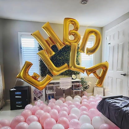 Giant H Alphabet Balloon Letters, 40 Inch Helium Mylar Foil Name Word Balloons - Image 4