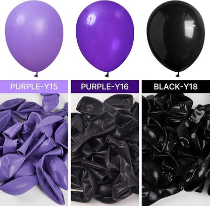 PartyWoo Dark Purple Balloons 101pcs 12 Inch Royal Purple Latex Helium Balloons - Image 3