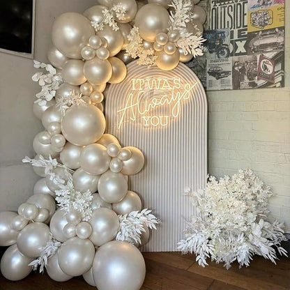 Pearl White Sand Balloons - Image 4