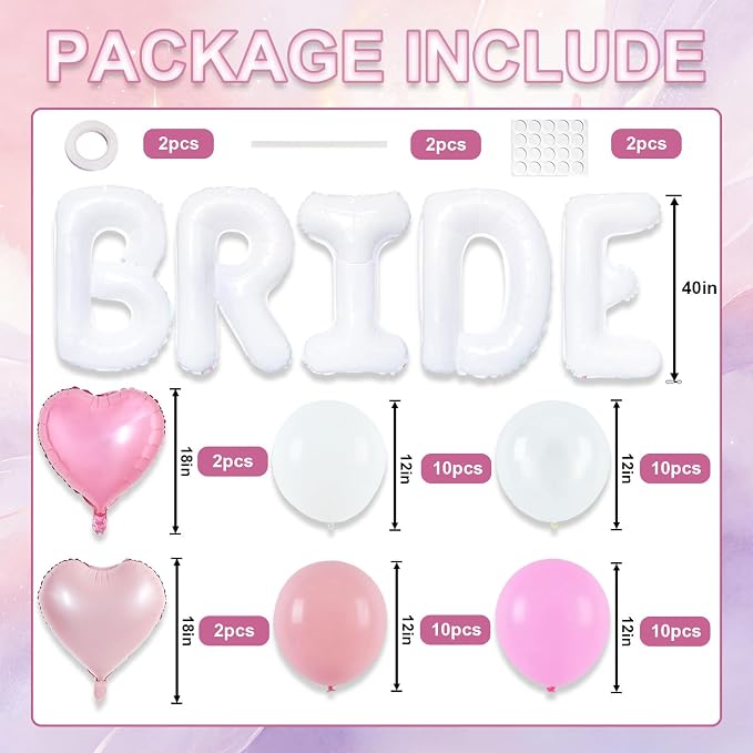 TONIFUL 40 Inch Giant Bride Balloon Bachelorette Party Decorations - Image 2