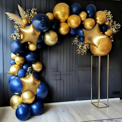 Royal Blue and Gold Balloon Garland Arch Kit - Image 3