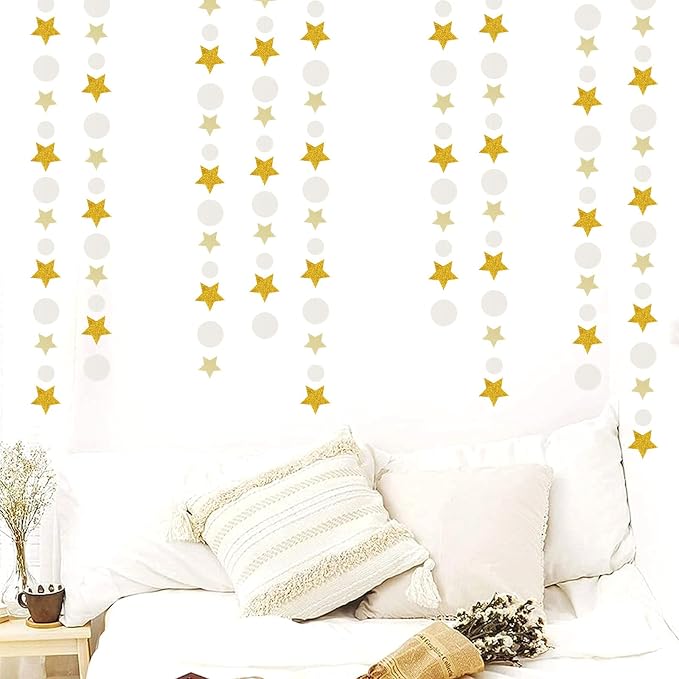 White-Gold Wedding Engagement Party-Decorations Garland - 52Ft Boho Anniversary - Image 4