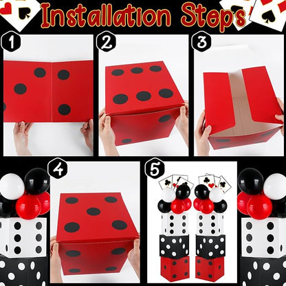 60 Pcs Casino Theme Party Decoration Casino Party Boxes Balloon Poker Cards 11 - Image 3