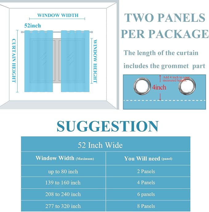 Orange and Blue Blackout Curtains 96 Inches Long, Full Light Blocking Gradient - Image 9