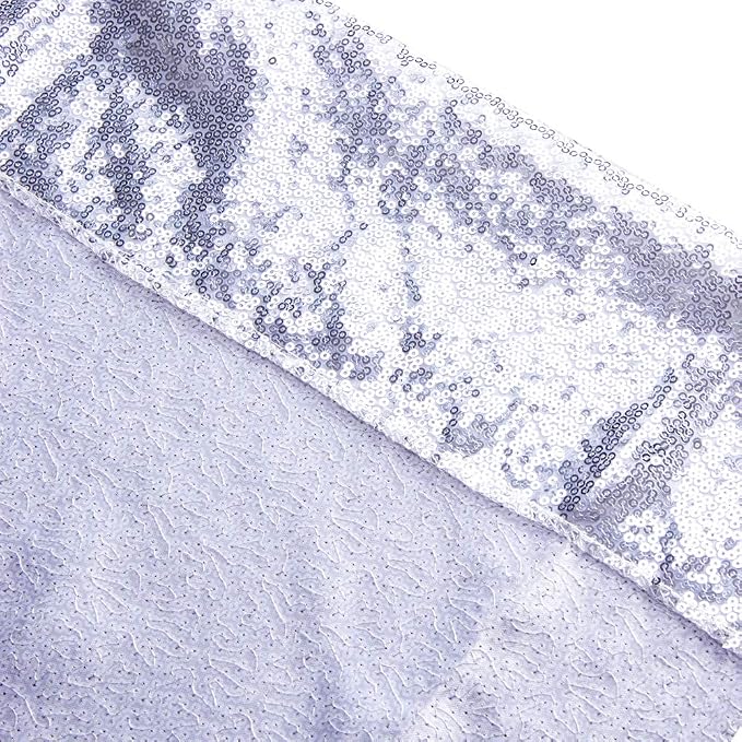 SquarePie 10x10ft Silver Sequin Backdrop, High Density Non-Transparent Glitter - Image 6