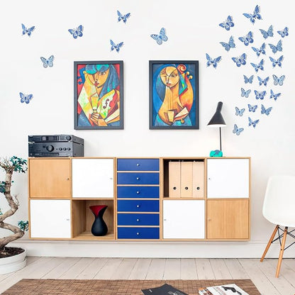 SAOROPEB Butterfly Wall Stickers, Metallic Paper, Art Deco Decor - Image 3