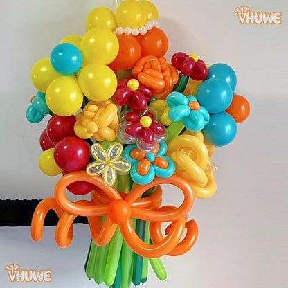 260 Balloons Teal Blue, Thickened 100 Pack Long Balloons Twisting Skinny Magic - Image 6