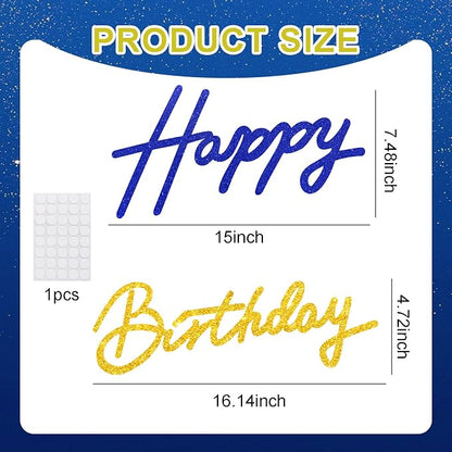 TONIFUL Happy Birthday Sign for Backdrop - Image 3