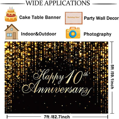 Happy 10th Anniversary Backdrop - Image 6