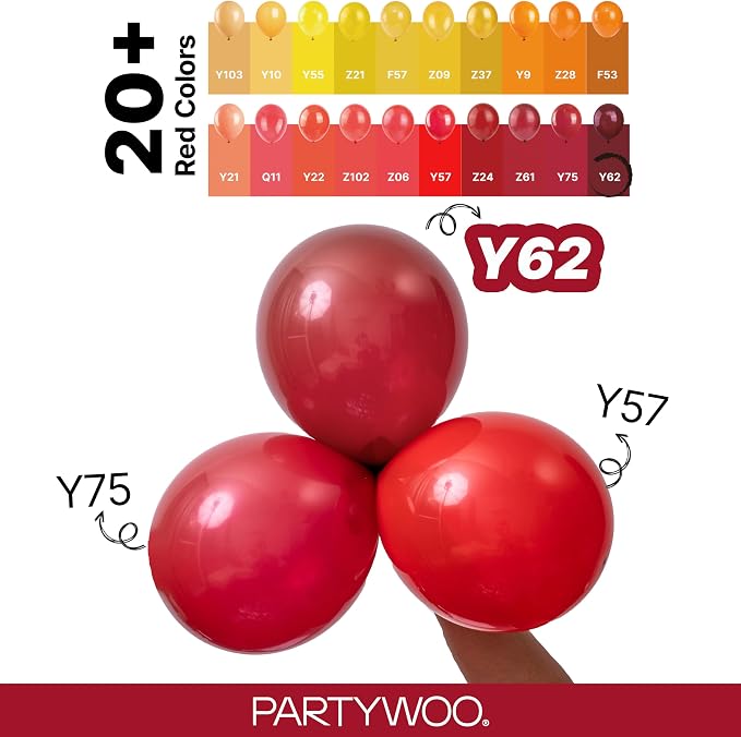 PartyWoo Burgundy Balloons 100pcs Dark Chestnut Red Maroon Color | 18 12 10 5 - Image 4