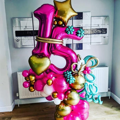 Hot Pink 25 Balloon Numbers, 40 Inch 25 or 52 Birthday Balloon Foil Mylar - Image 3