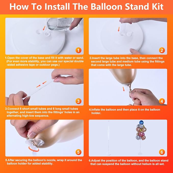 4 Sets of Balloon Stand Kit - 62in Balloon Stands - Image 3
