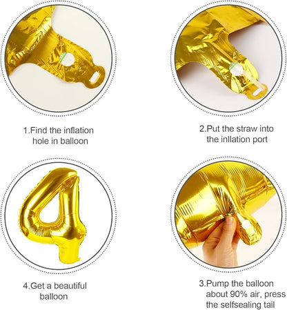 Number Balloons 40 Inch Gold 5 Balloon - Image 6