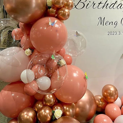 Voircoloria 90pcs Retro Pink Balloons Garland Arch Kit, 18 12 10 5 Inch | - Image 4