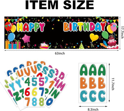 Personalized Birthday Banner For Party, Name And Ages DIY Banner Includes - Image 4