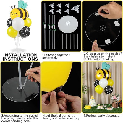 Bee Birthday Party Balloons Stand Kit 2 Sets - Image 3
