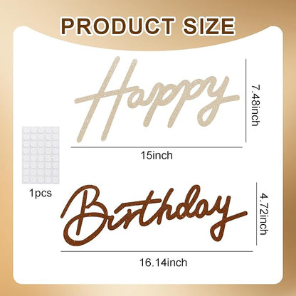 TONIFUL Happy Birthday Sign for Backdrop - Image 3