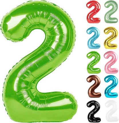 Light Green Number 2 Balloon 40 Inch by IWERP