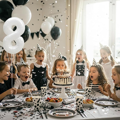 TONIFUL Number Balloon 16 Inch 10 Pcs White 0-9 Birthday Number Balloons | - Image 4
