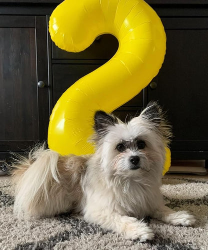 5 Balloon Number 40 Inch for Yellow Birthday Party Decorations | Mix & Match - Image 2