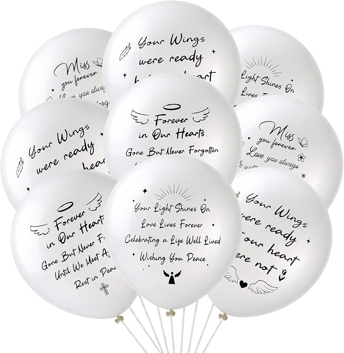 60 Pcs Memorial Balloons 12 Inch Latex Balloons by XLSXEXCL