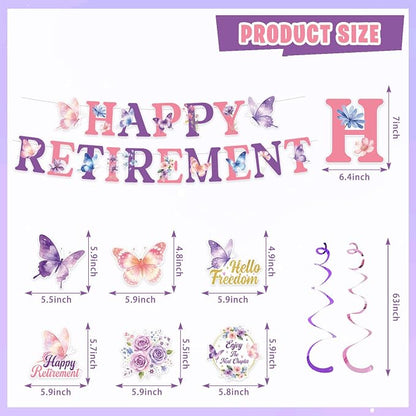 Retirement Party Decorations for Women, Butterfly Retirement Decorations | - Image 3