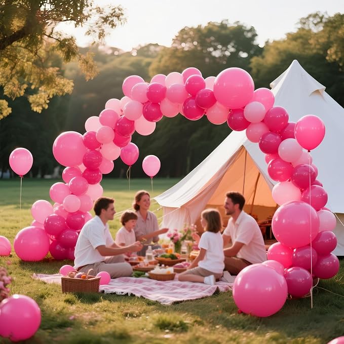 Hot Pink Balloon Arch Kit 111Pcs 18 12 5 Inch Latex Party Balloons Garland - Image 6