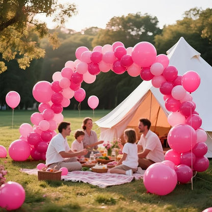 Hot Pink Balloon Arch Kit 111Pcs 18 12 5 Inch Latex Party Balloons Garland - Image 6
