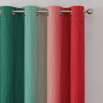 Red and Green Blackout Curtains - Image 4