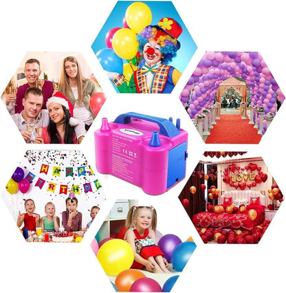 Balloon Pump, Electric Balloon Pump, Portable Dual Nozzles Electric Balloon Air - Image 5