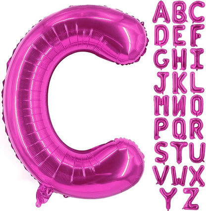 Lovoir 40 Inch Large Hot Pink Letter C Balloons Big Size Jumbo Mylar Foil by Lovoir