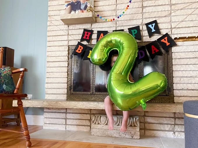 9 Balloon Numbers, 40In Green Balloons - Image 2
