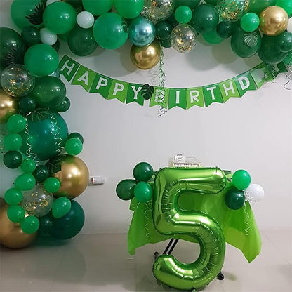 Green Number 5 Balloon for Girls Boys, 40 Inch Large Number 0-9 Foil Mylar - Image 3