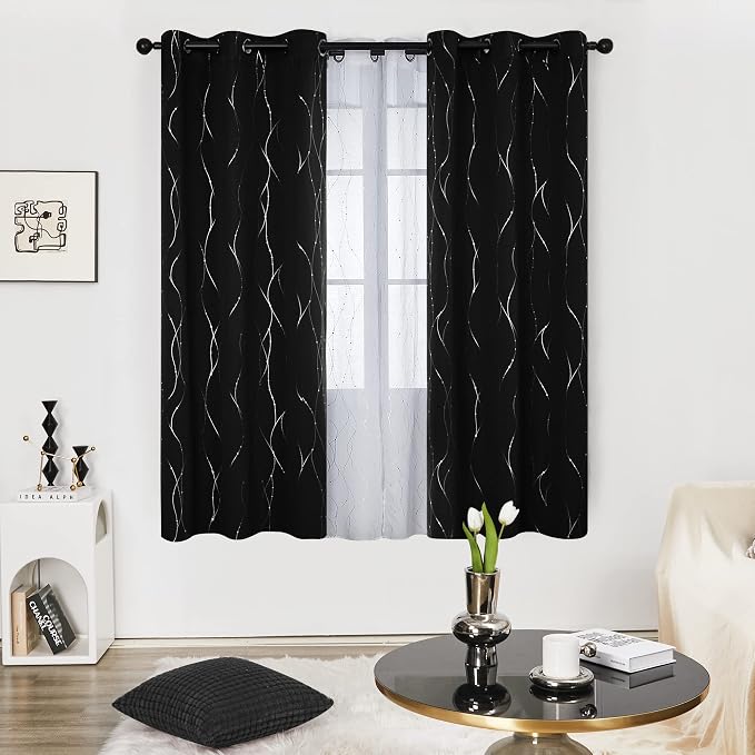 Deconovo Living Room Curtains 72 Inches Long, Thermal Insulated, Room Darkening - Image 2