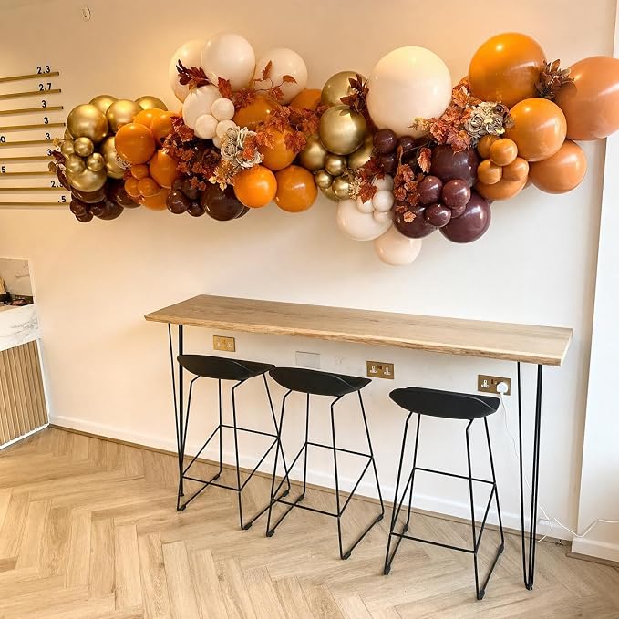 Burgundy Orange Fall Balloons for Autumn Thanksgiving Party Decorations | 60Pcs - Image 7