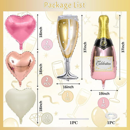 Champagne Balloons, Bachelorette Party Balloons - Image 2