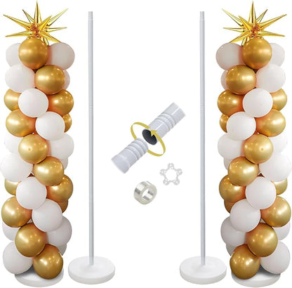 Balloon Column Stand Kit Set of 2, 56 Inch Height Adjustable Splicing Metal by DAKEPOLE