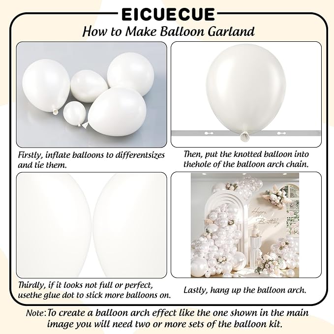 Pearl White Balloon Arch Kit - Image 2