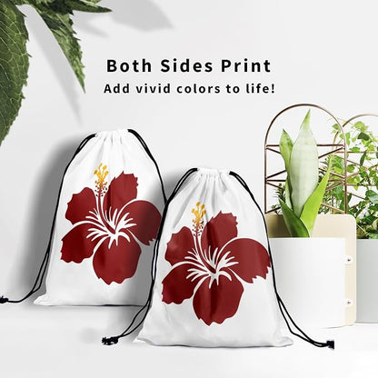 Hibiscus Flower Drawstring Grip Bags - Image 7