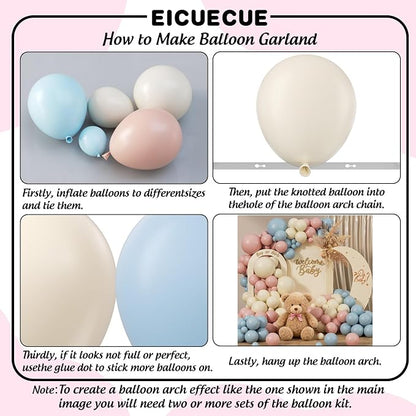 Gender Reveal Balloons Garland Arch Kit 154Pcs - Image 3