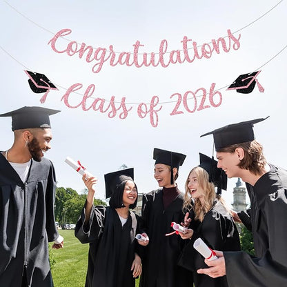 Congratulations Class of 2026 Banner, Congrats Grad Party Decor, 2026 - Image 5