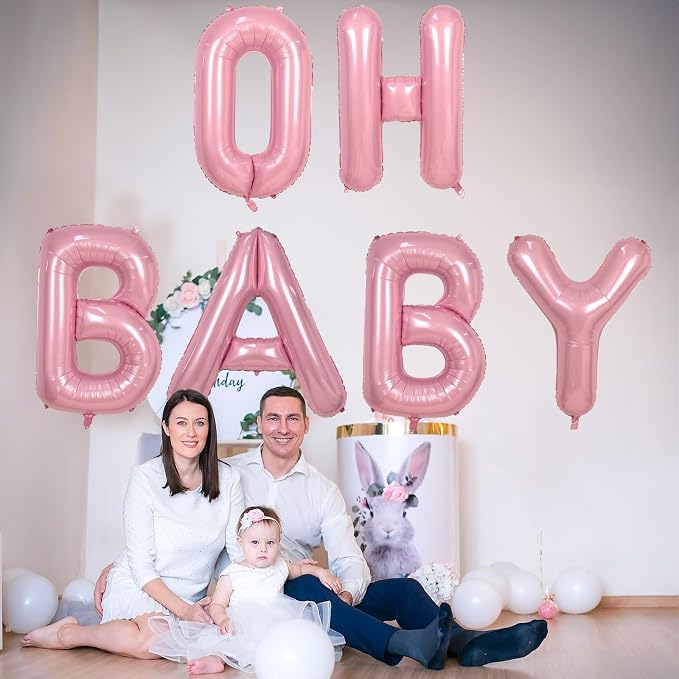 Giant Alphabet F Foil Letter Balloon, Pastel Pink Inflatable Word Balloons F - Image 8