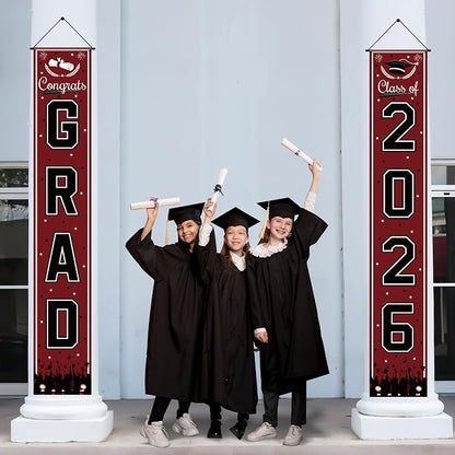 OHOME Graduation Decorations 2026 2027- Maroon Congrats Grad Porch Banner - Image 5