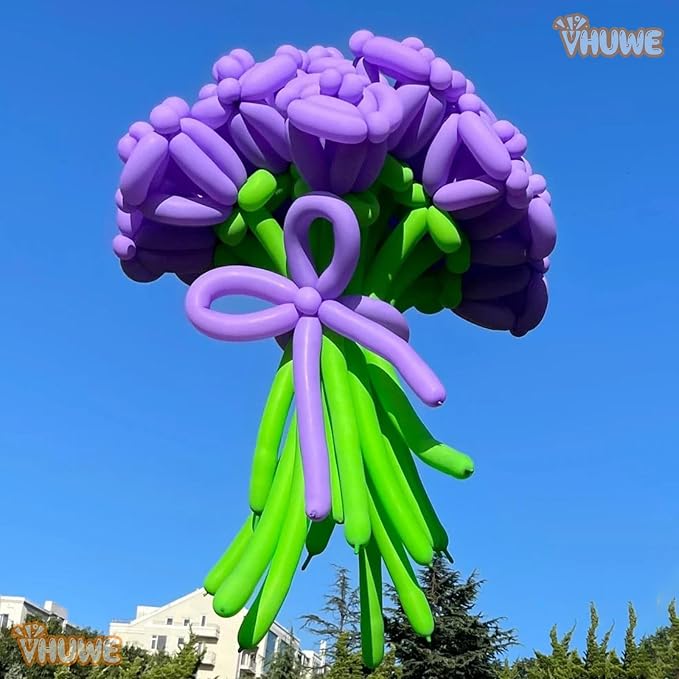 260 Balloons Lime Green, Thickened 100 Pack Long Balloons Twisting Skinny Magic - Image 3