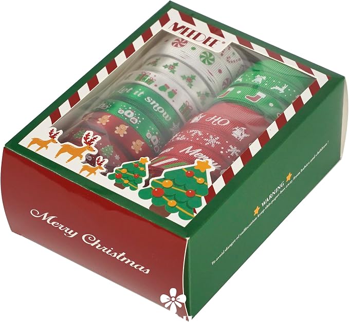 3/8 inch 100 Yards Assorted Christmas Ribbon - Image 9