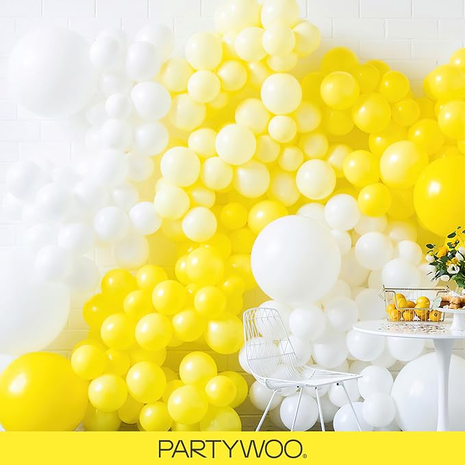 PartyWoo Yellow Balloons 152pcs Matte Yellow Color 18 12 10 5 Inch | 18 12 10 5 - Image 8