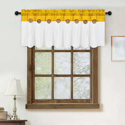 Farmhouse Valance Curtains, Boho Cotton Linen Kitchen Valance, Rod Pocket - Image 7